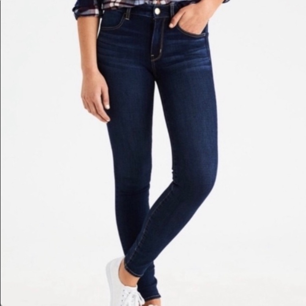 American Eagle Dark Wash Super Stretch Jeggings